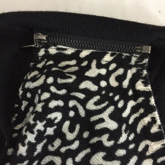 New Directions Sweater PS‎ Black White Cowl Neck Knit Career Modern Chic Artsy - Picture 8 of 12